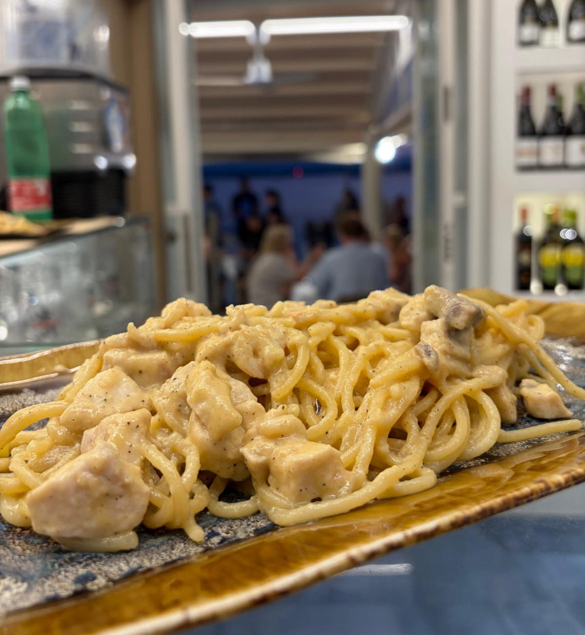 Spaghetti alla carbonara di pesce